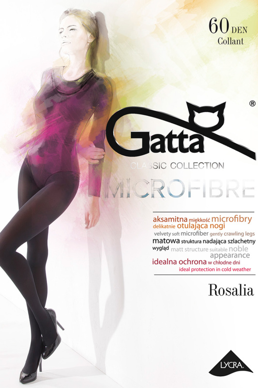 Silonkové punčocháče Gatta Rosalia 60 DEN Barva: Černá, Velikost: 4-L