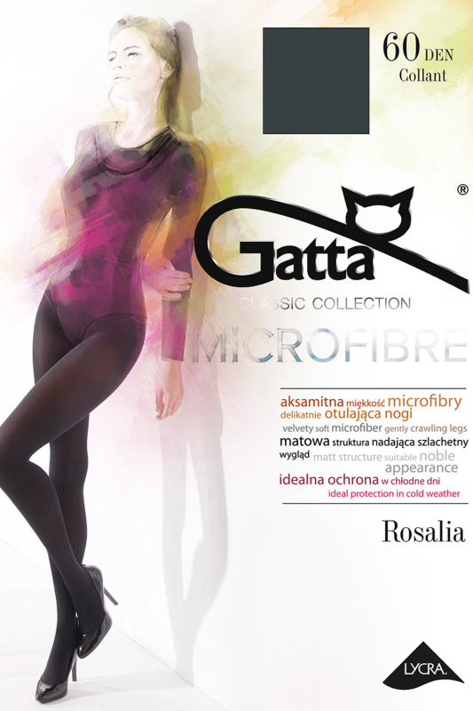 Silonkové punčocháče Gatta Rosalia 60 DEN Barva: Šedá, Velikost: 5-XL
