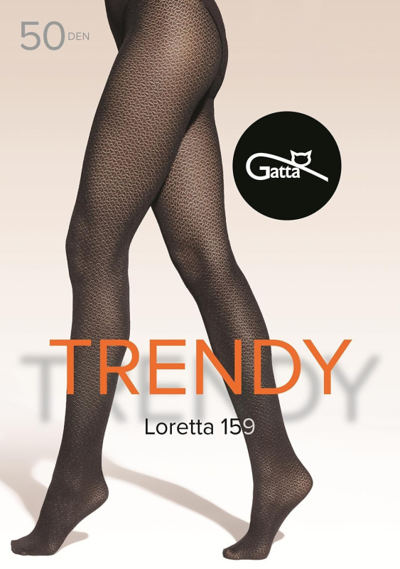 Punčocháče Gatta Loretta wz.159 50 den 5-XL nero 5-XL