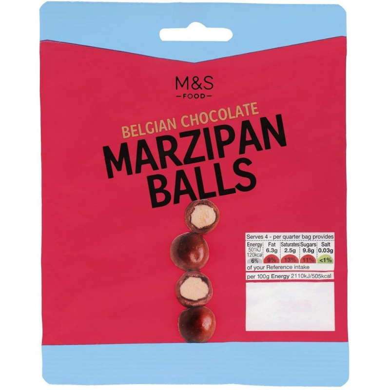 Marks & Spencer Marcipánové kuličky máčené v čokoládě