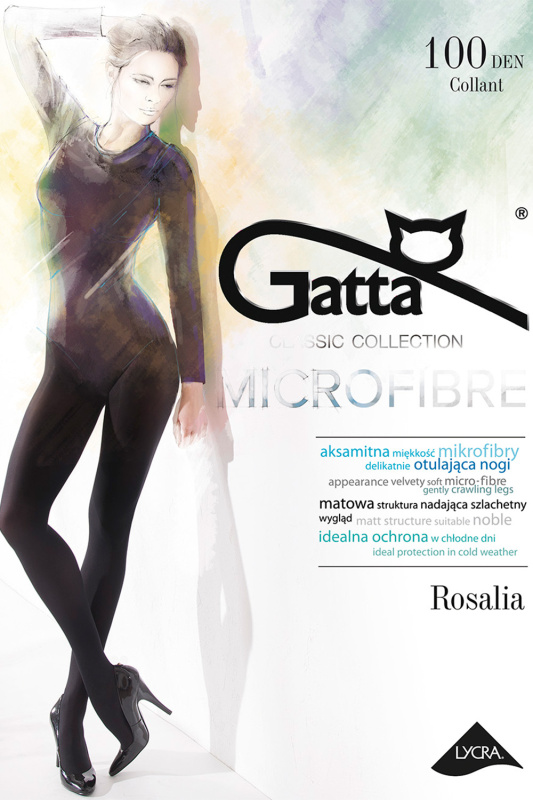 Silonkové punčocháče Gatta Rosalia 100 DEN Barva: Černá, Velikost: 5-XL