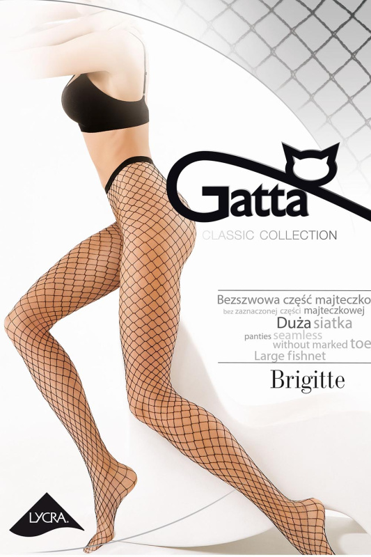 Síťované punčocháče Gatta Brigitte 05 Barva: Černá, Velikost: 1-2