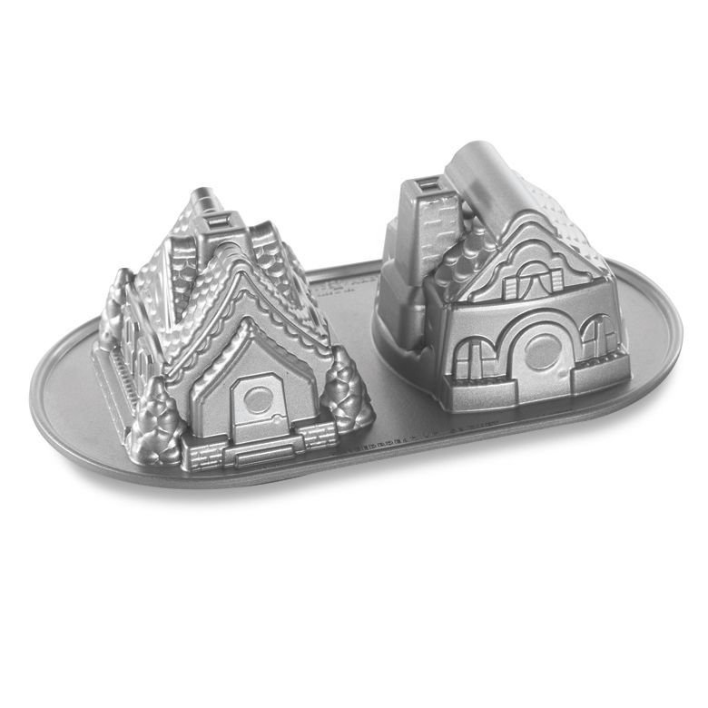 Nordic Ware Pečicí forma Domečky, 1,2 l, stříbřitě šedá 86748