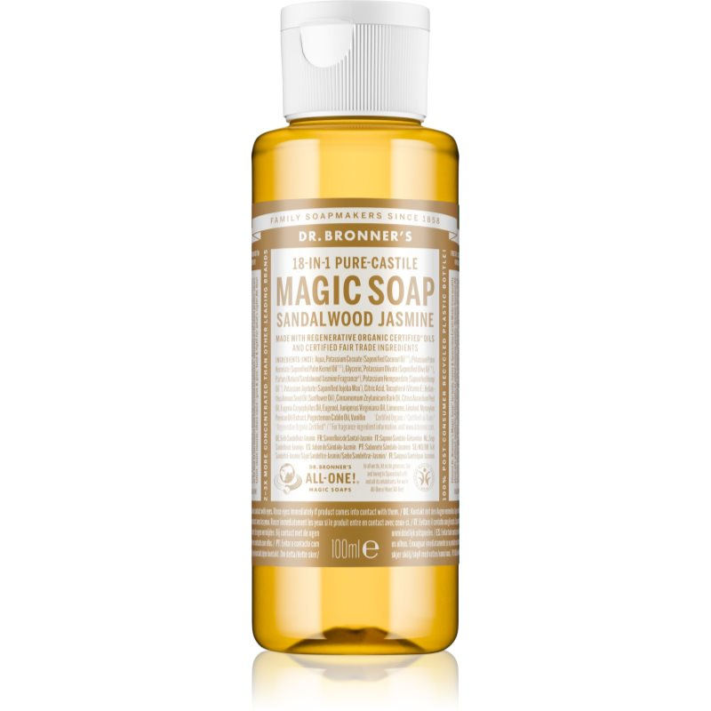 Dr. Bronner’s Sandalwood & Jasmine tekuté univerzální mýdlo 100 ml