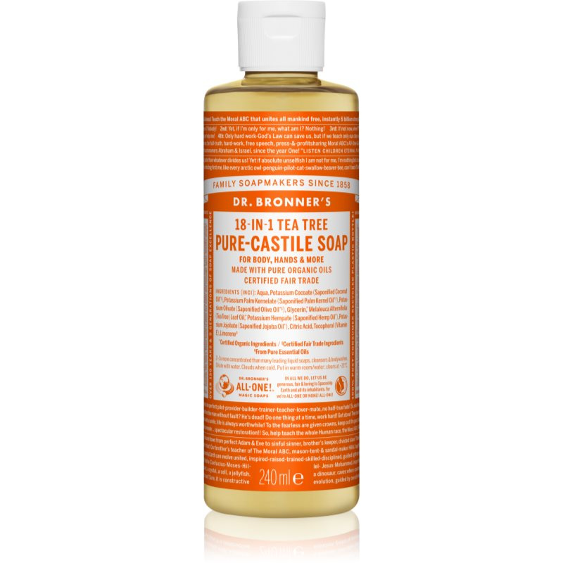 Dr. Bronner’s Tea Tree tekuté univerzální mýdlo 240 ml