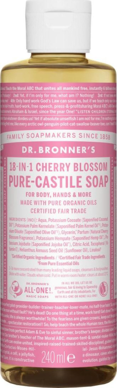 Dr. Bronner's Tekuté universální mýdlo ALL-ONE!, Cherry Blossom 240 ml