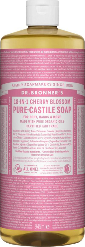 Dr. Bronner's Tekuté universální mýdlo ALL-ONE!, Cherry Blossom 945 ml
