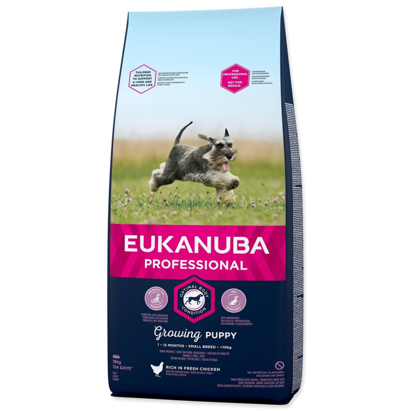 Krmivo EUKANUBA Puppy & Junior Small 18kg