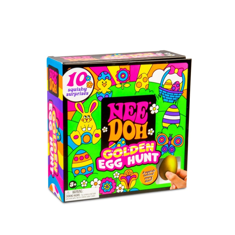 Schylling NeeDoh hledání zlatých vajíček – sada mačkacích hraček s překvapením