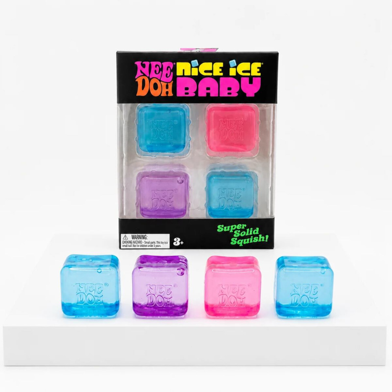 Schylling NeeDoh Mačkací kostky Mini Nice Ice Baby Teenie 4 ks