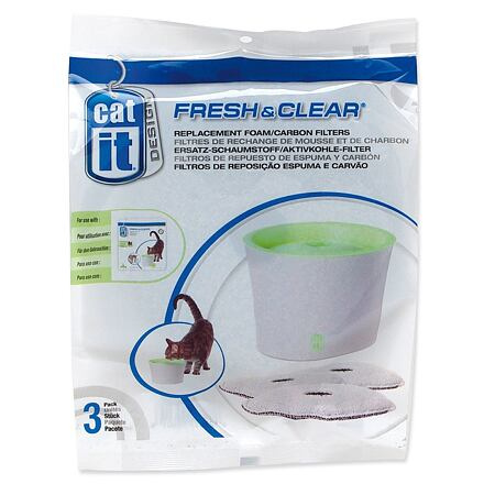 Náplň uhlí + molitan pro fontány CATIT New 3 ks