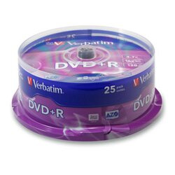 Verbatim DVD+R - zapisovatelné DVD - 4,7 GB, 25 ks, spindl