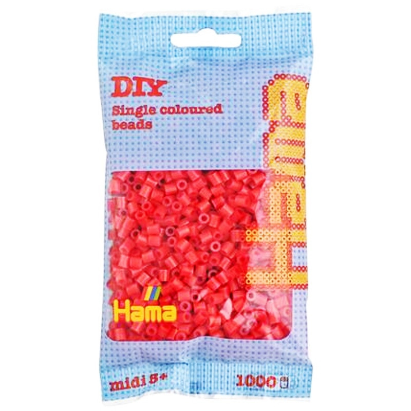 Hama Zažehlovací korálky MIDI - červené 1000ks