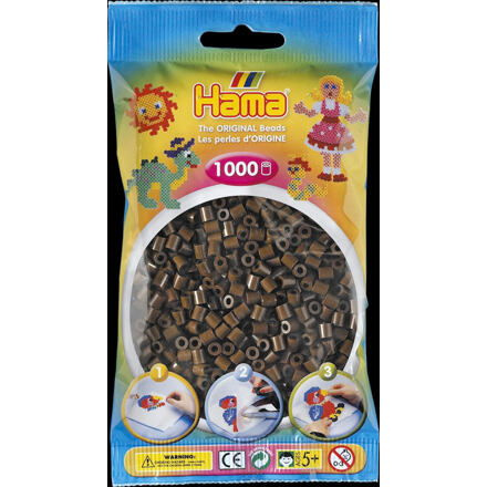 Hama Zažehlovací korálky MIDI - hnědé