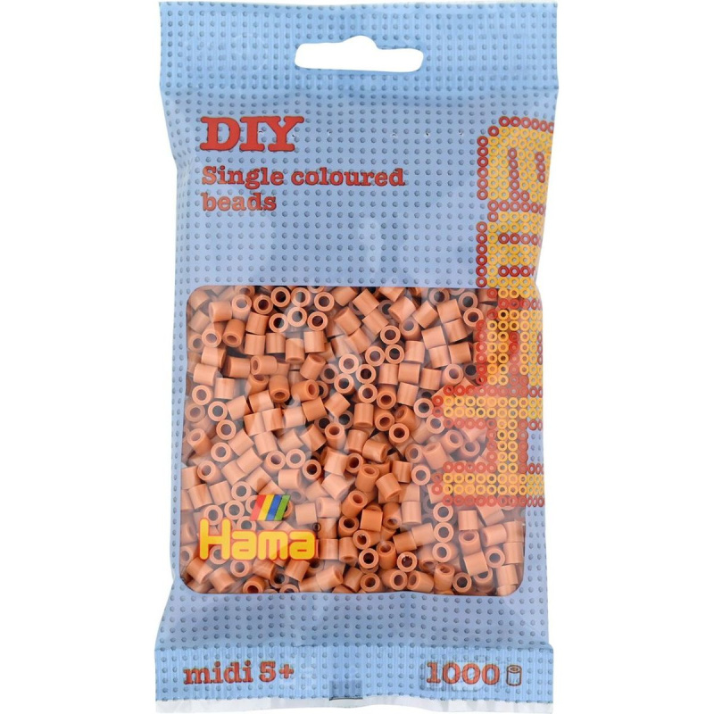 Hama H207-21 Midi Světle hnědé korálky 1000 ks