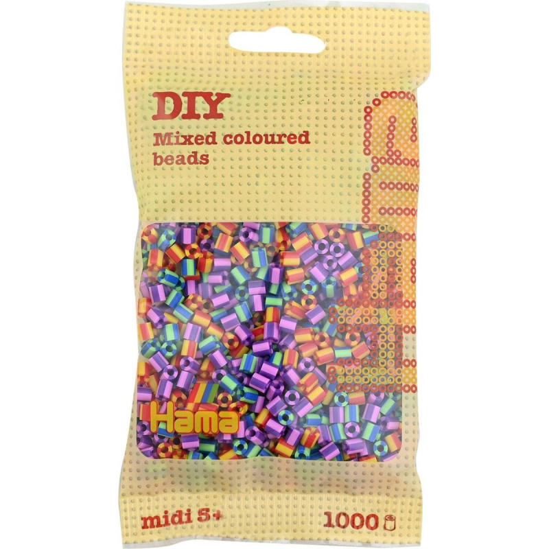 Hama Zažehlovací korálky MIDI - duhové mix 1.000ks