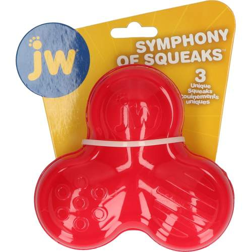 Hračka pro psy - JW Symphony of Squeaks Red
