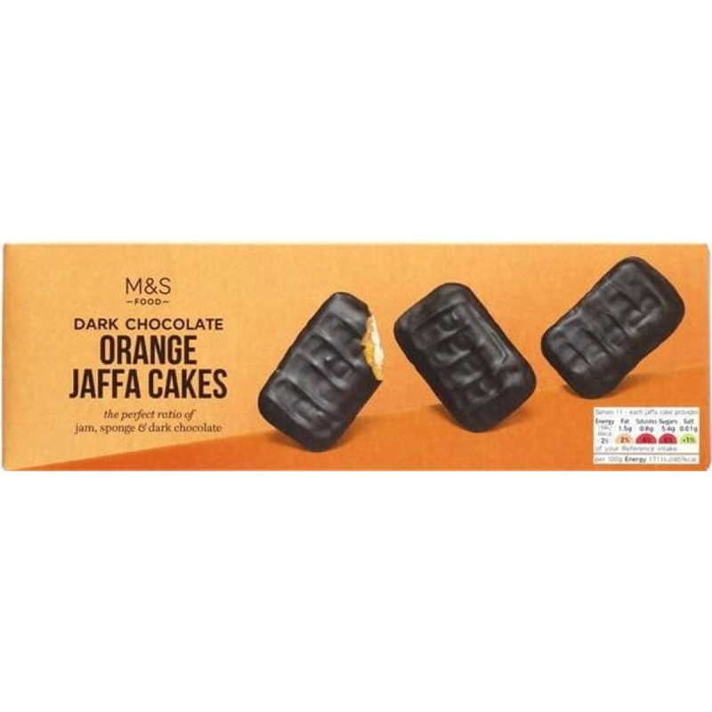 Marks & Spencer Piškoty s pomerančovou náplní polomáčené v hořké čokoládě