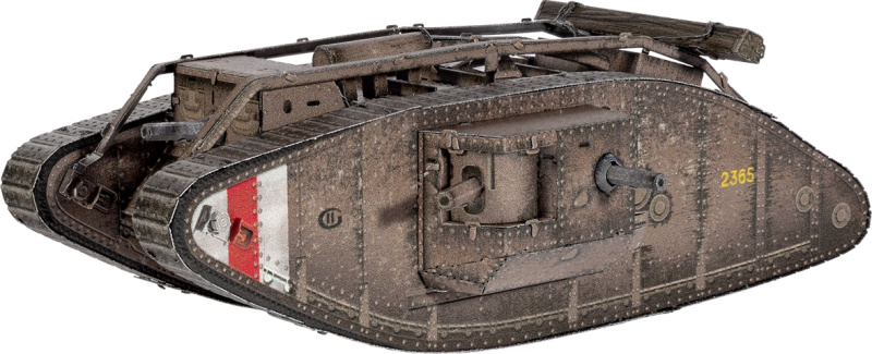 3D puzzle britského tanku Mark IV