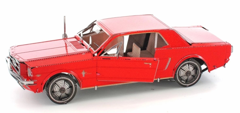 Metal Earth Ocelová stavebnice Ford 1965 Mustang, červená