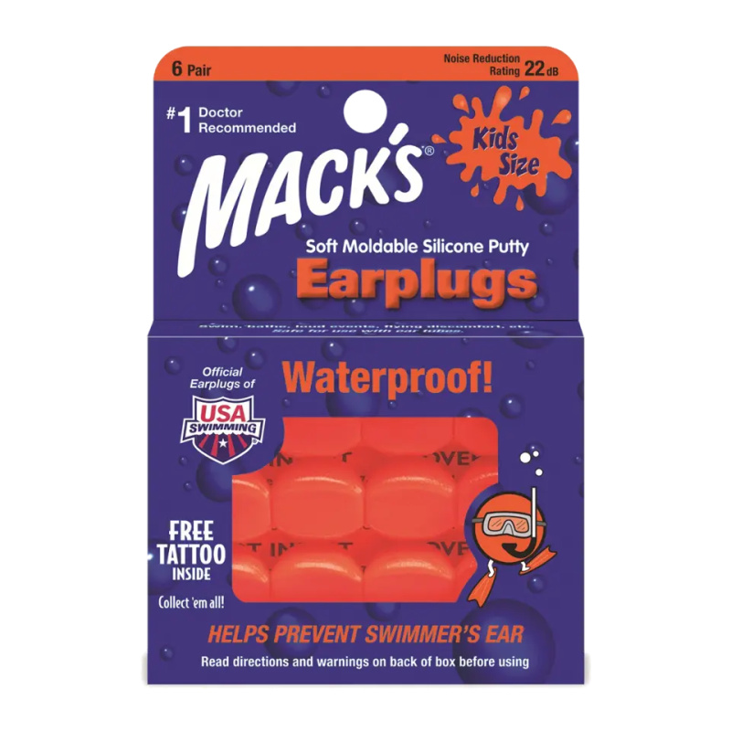 Mack's Silikonové špunty do uší dětské 6 ks
