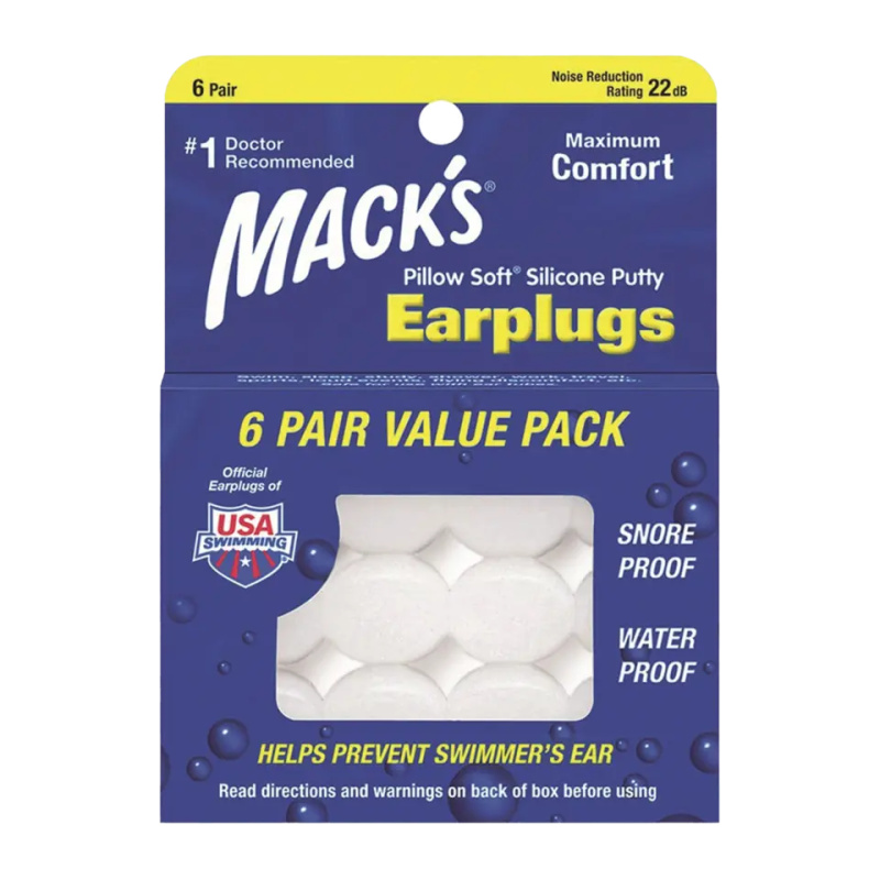 Mack's Silikonové špunty do uší Soft 6 ks