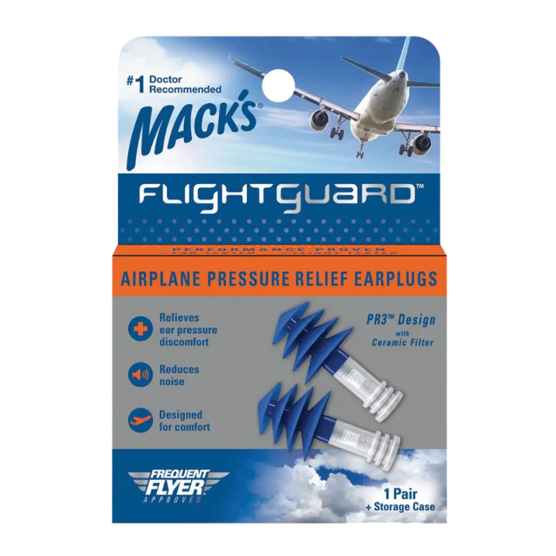 Mack's Špunty do uší do letadla Flightguard