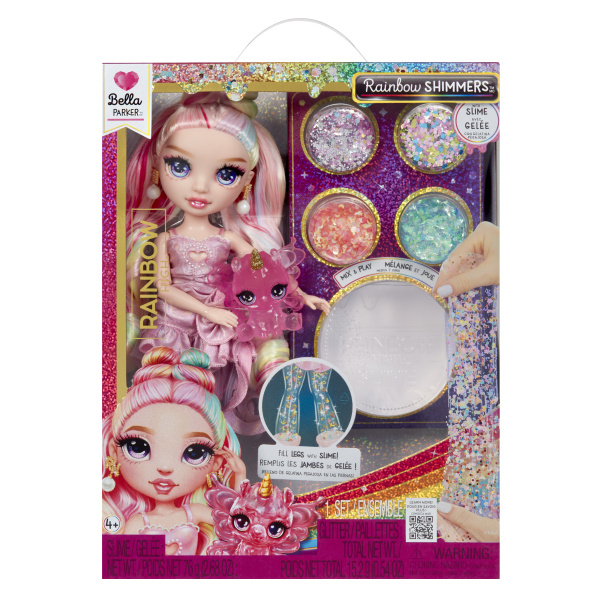 Rainbow High Panenka se slizem a třpytkami - Bella (pink)