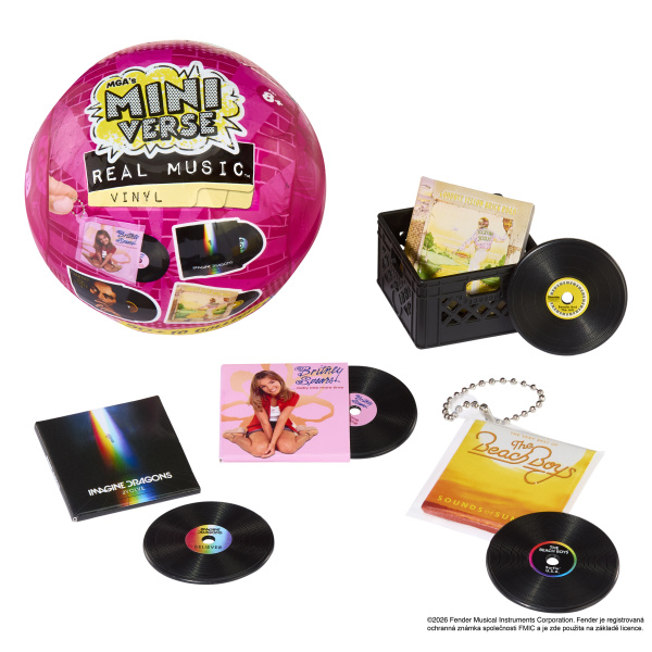 MGA's Miniverse real music mini vinylové desky s gramofonem - 1 kus