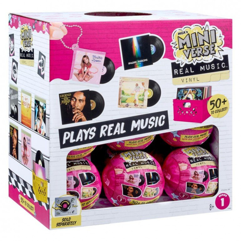 MGA's Miniverse real music mini vinylové desky s gramofonem - 1 kus