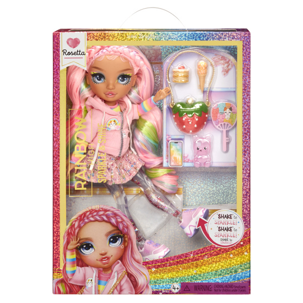 Rainbow High Sparkle & Shine Fashion panenka - Rosetta (Pink)