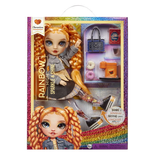 Rainbow High Sparkle & Shine Fashion panenka - Clementine (Orang