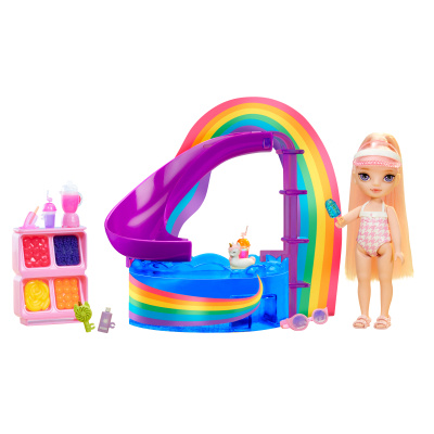Rainbow High sada s bazénem a sestrou