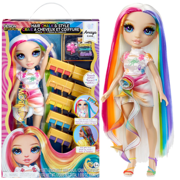 Rainbow High Panenka s křídami na vlasy - Amaya