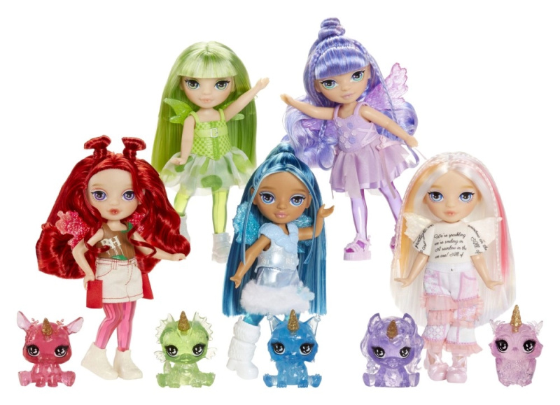 Rainbow High Littles kouzelné víly s mazlíčky – mini panenky 14 cm s vyměnitelnými křídly