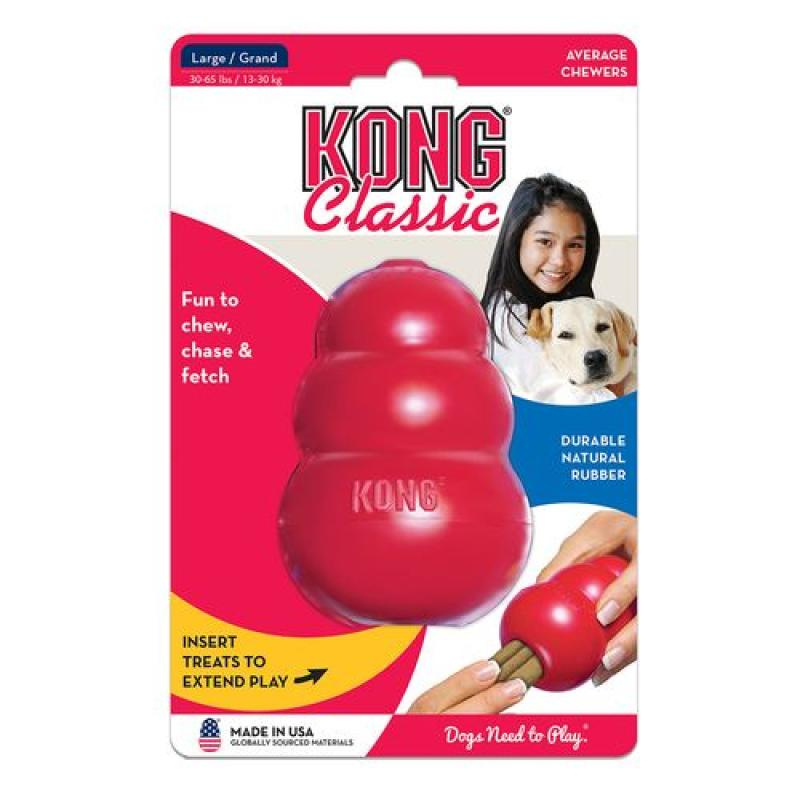 Kong Classic gumová hračka pro psy L 11x7x7cm červená