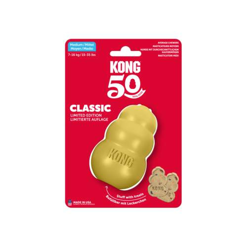 KONG 50th Anniversary KONG Classic Gold Md