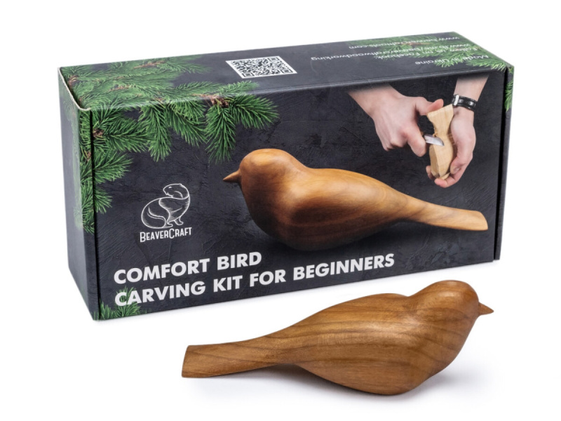 BeaverCraft comfort bird sada na vyřezávání dřeva pro začátečníky