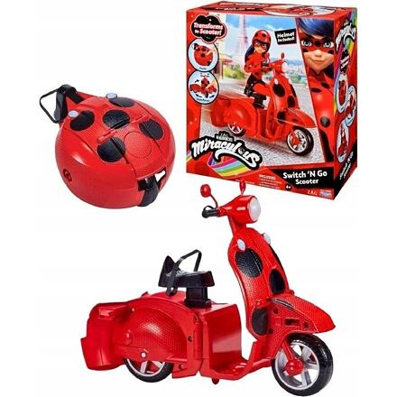 Orbico Miraculous: Kouzelná Beruška a Černý kocour: Skútr + panenka Lucky Charm