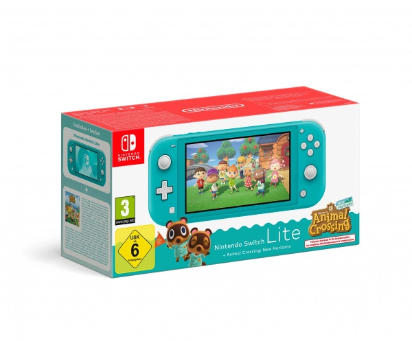 Nintendo Switch Lite tyrkysová + Animal Crossing: New Horizons