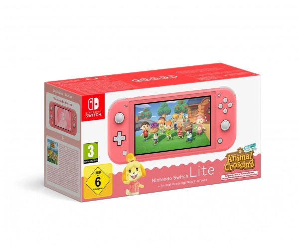 Nintendo Switch Lite coral s hrou Animal Crossing: New Horizons