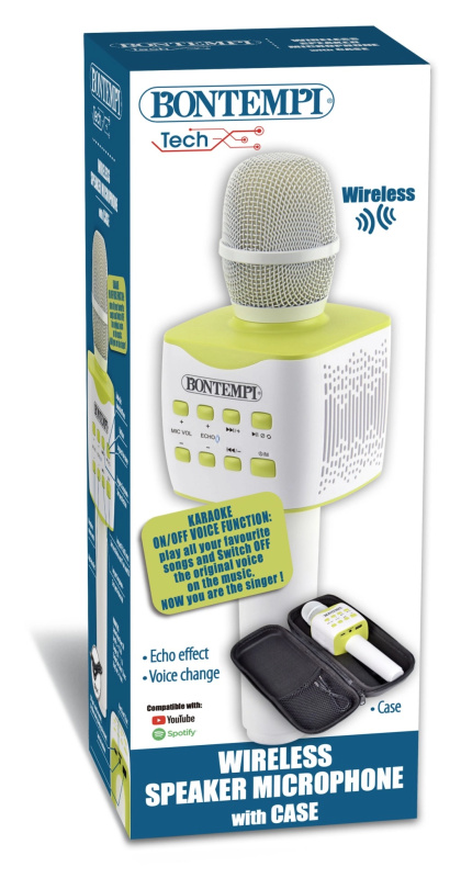 Bezdrátový mikrofon s ochranným pouzdrem a měničem hlasu