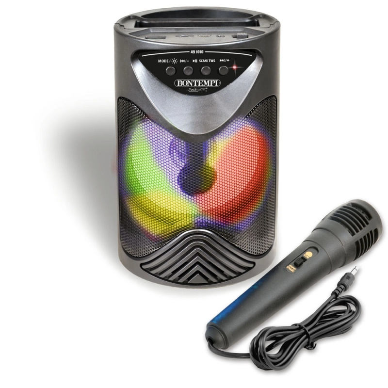 Bontempi bezdrátový karaoke reproduktor s mikrofonem a RGB osvětlením