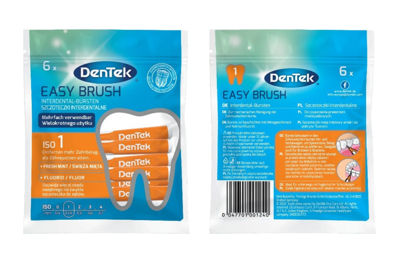 DenTek Easy Brush mezizubní kartáček 0.45 mm 6ks