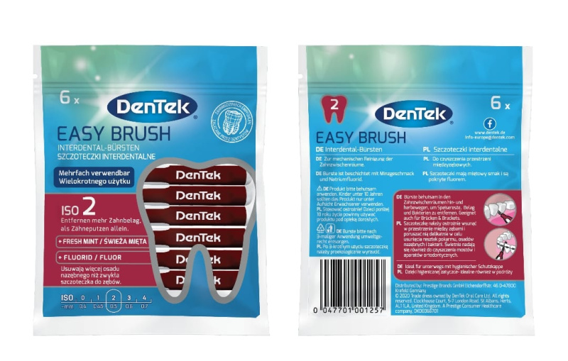 DenTek Easy Brush mezizubní kartáček 0.5mm 6ks