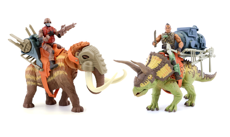 Wiky Jurassic Clash Dinosaurus set dvou predátorů s bojovníky
