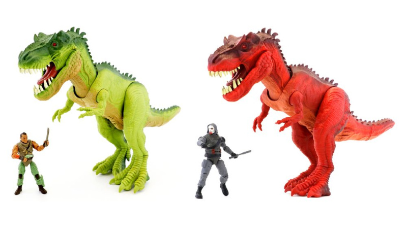 Dinosaurus 32 cm s bojovníkem, Jurassic Clash, W282334