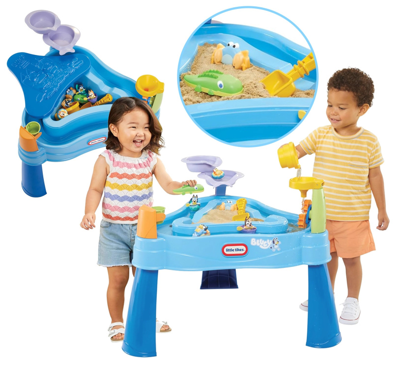 Stůl na vodu a písek LITTLE TIKES BLUEY s figurkami a příslušenstvím