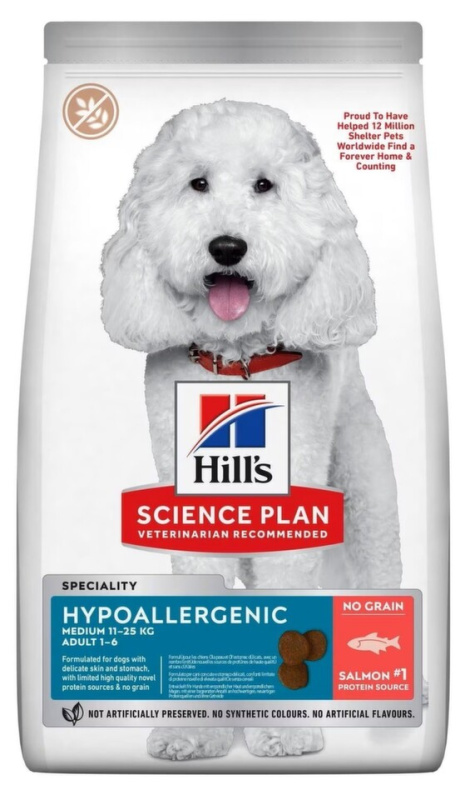 Hill's Can. SP Hypoallergenic Adult Medium Salmon 12kg