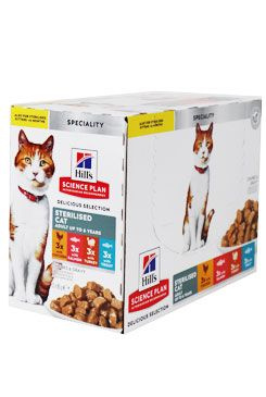 Hill’s Fel. SP Adult Ster.Chic&Fish&Trou&Tur Kaps 12x85g